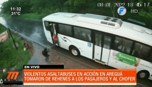 Violentos asaltabuses en acción en Areguá | Telefuturo