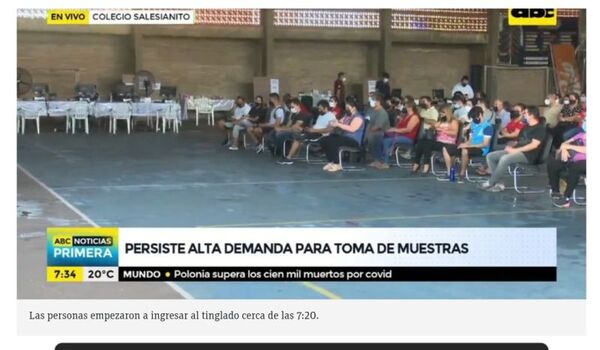 COVID: madrugan y forman largas filas para hacerse el hisopado