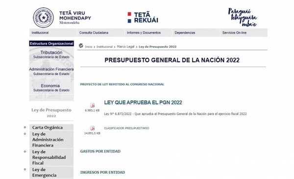 Diario HOY | Con un "clikc" Presupuesto General al alcance de la ciudadanía