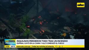 Inquilinos perdieron todo tras un incendio - ABC Noticias - ABC Color
