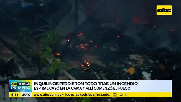 Inquilinos perdieron todo tras un incendio - ABC Noticias - ABC Color