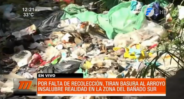 Ante falta de recolección, tiran basura al arroyo | Telefuturo