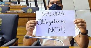La Nación / Critican al diputado Jorge Brítez por encabezar incidentes en protesta contra el “pase sanitario”