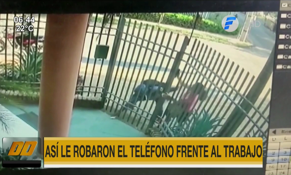 Así le robaron el celular frente al trabajo | Telefuturo