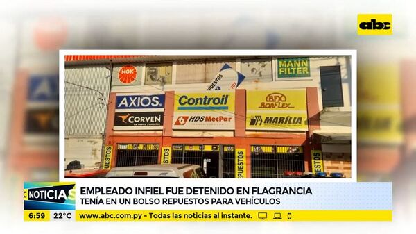 Empleado infiel fue detenido en flagrancia - ABC Noticias - ABC Color