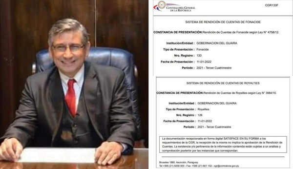 Gobernación del Guairá presenta rendición de cuenta de recursos a la Contraloría - Noticiero Paraguay