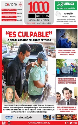 Portadas de este jueves 13 de enero de 2022