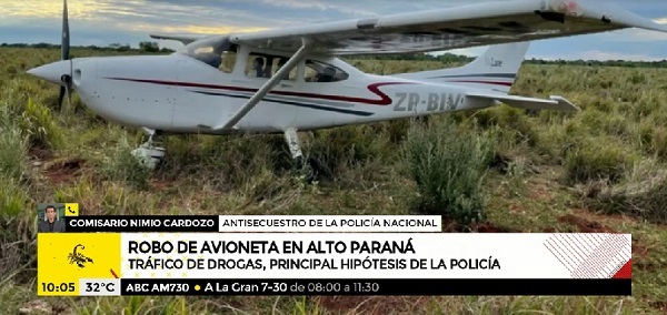 Hallan avioneta robada en una estancia de San Alfredo