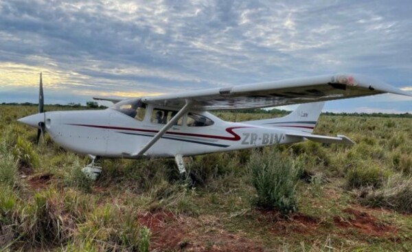 Abandonan avioneta robada en una estancia de Concepción