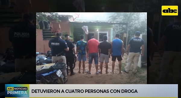 Tras allanamiento, detienen a cuatro personas con drogas