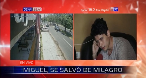 Miguel, el joven que salvó su vida con un salto