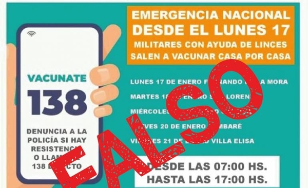 Diario HOY | Salud aclara mensaje falso que circula en redes sociales