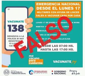 Desmienten que el Ministerio de Salud “saldrá a vacunar con militares” - Nacionales - ABC Color
