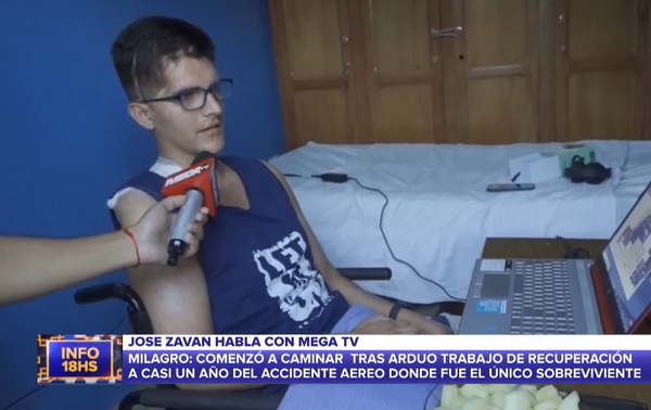 José Zavan tras su accidente: "Se siente el apoyo de toda la comunidad y la gente que me rodea" - Megacadena — Últimas Noticias de Paraguay