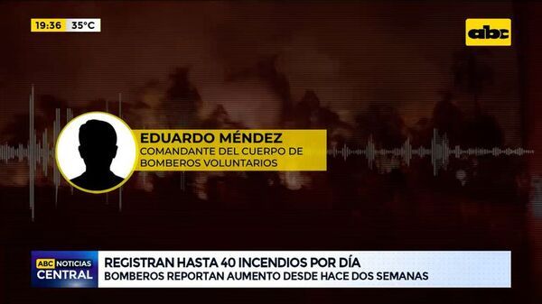 Registran hasta 40 incendios por día - ABC Noticias - ABC Color