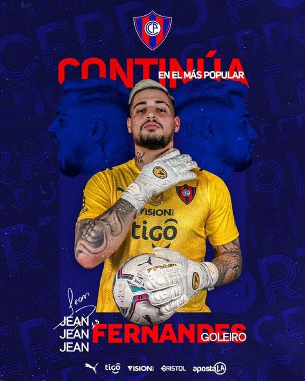 Cerro Porteño oficializa la continuidad de Jean Fernandes