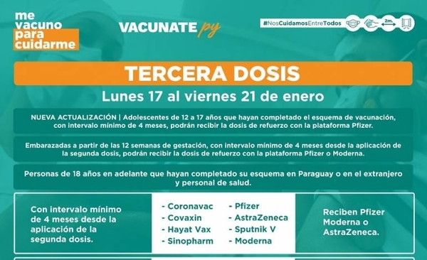 Diario HOY | Adolescentes de 12 a 17 años podrán recibir la dosis de refuerzo