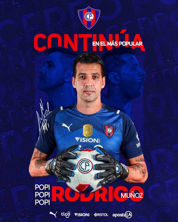 Crónica / El “Popi” Muñoz se siente “vigente” y seguirá en Cerro Porteño
