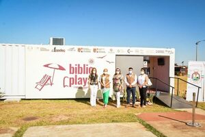 Biblioplaya en Encarnación disponible para espacio de recreación y préstamo de libros