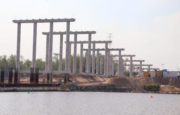 43% de avance en obras del futuro puente Héroes del Chaco