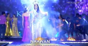 La Nación / Mientras coronaban a Miss Kuyamis 2022, una parte del escenario que quemaba