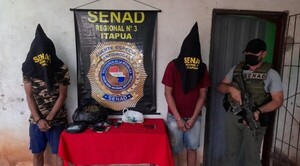 Capturan a dos microtraficantes de drogas en Encarnación