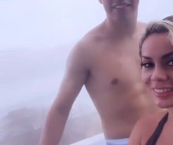 Dahiana de vacaciones, en la pileta y con “su” pelotero (VIDEO)