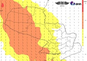 Alerta meteorológica por vientos fuertes del Norte - Nacionales - ABC Color