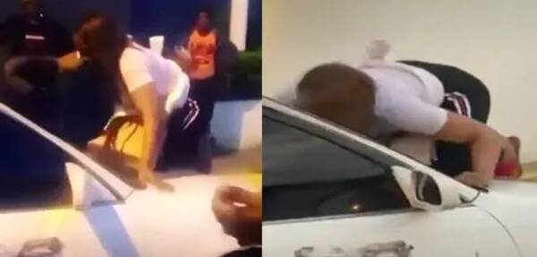 Crónica / [VIDEO] Pilló a su ména con una yiyi y se tiró sobre el auto