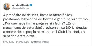 Ministro del Interior acusa de “extorsión” a Horacio Cartes - Nacionales - ABC Color
