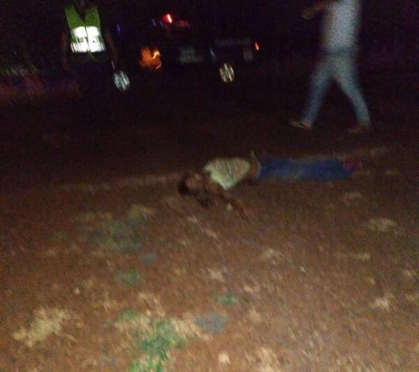 Peatón falleció tras ser embestido por un automóvil sobre la Ruta PYO5