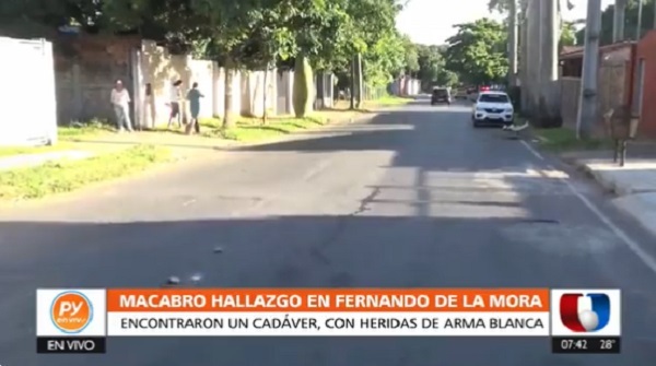 Hallan cadáver en medio de una calle de Fernando de la Mora