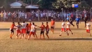 Partido de fútbol genera batalla campal en Canindeyú
