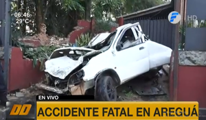 Muere tras chocar contra una muralla y volar sobre funeraria en Areguá