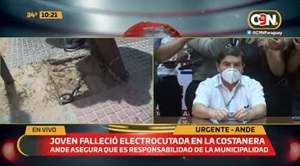 ANDE también apunta a Municipalidad por muerte de joven