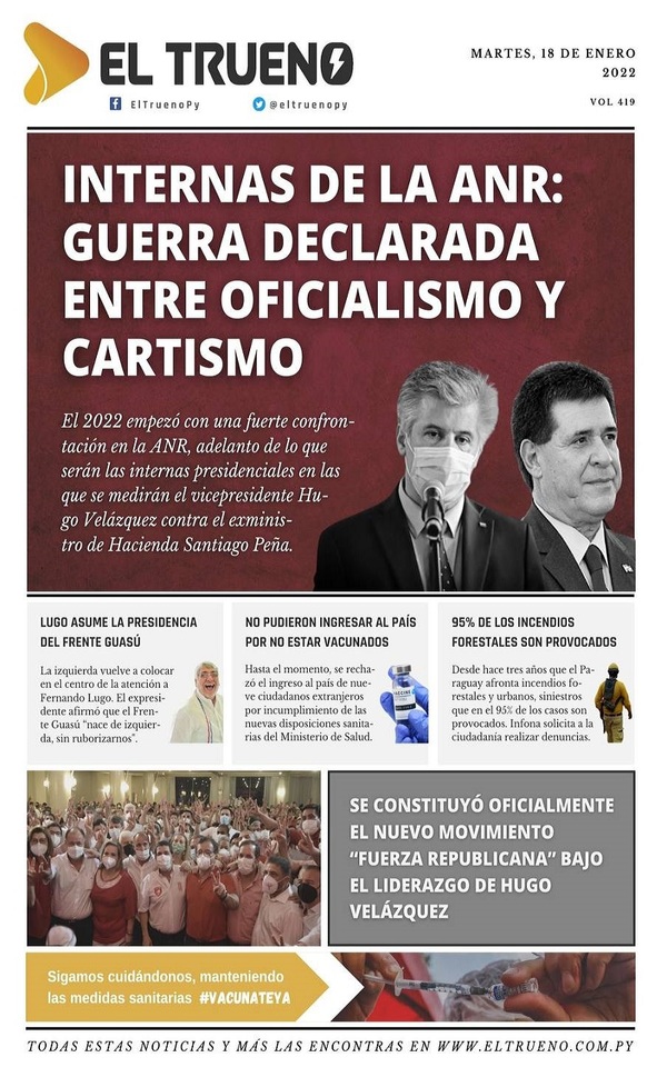 Portadas de este martes 18 de enero de 2022