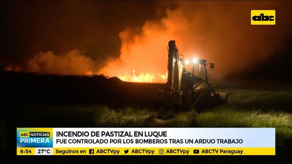 Incendio de pastizal puso en peligro un depósito - ABC Noticias - ABC Color