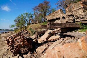 Bajante del Paraná deja ver restos de un puerto olvidado del siglo XIX