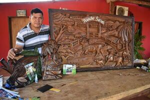 Autodidacta en tallado de madera es ejemplo de la otra cara de Tacuatí - Nacionales - ABC Color