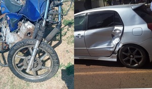 Menor al mando una motocicleta sufrió lesiones de consideración en accidente de tránsito - Noticiero Paraguay