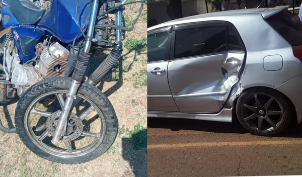 Menor al mando una motocicleta sufrió lesiones de consideración en accidente de tránsito - Noticiero Paraguay