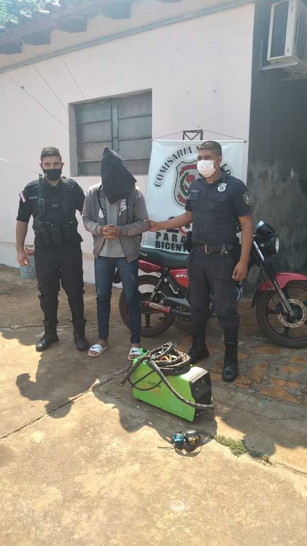 Joven hurtó maquinaria industrial y terminó tras las rejas