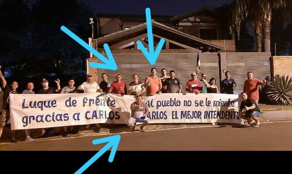 Tras escrache, hurreros llevaron apoyo a intendente de Luque •
