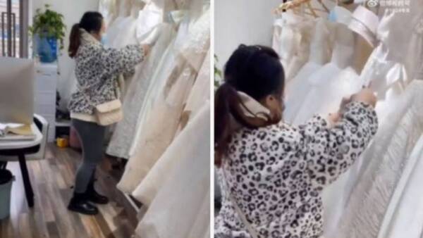 Crónica / [Video] Le comieron su plata y furiosa destrozó 32 vestidos blancos