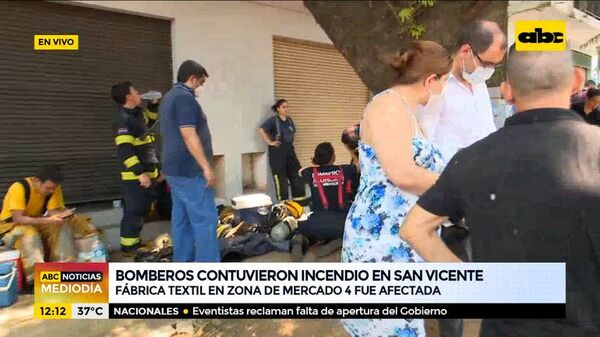 Bomberos voluntarios contuvieron incendio en San Vicente - ABC Noticias - ABC Color