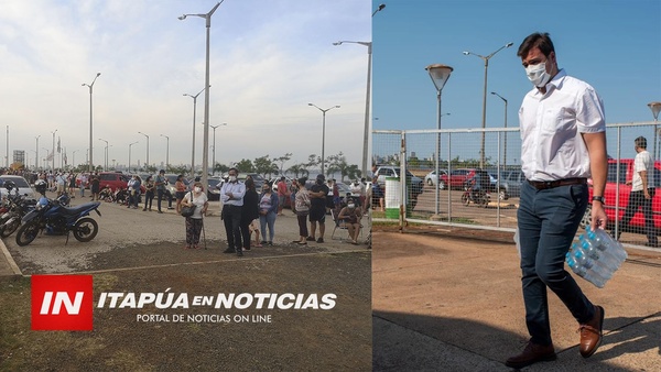 ASISTEN CON AGUA A EQUIPO DE SALUD Y PERSONAS EN EL CENTRO DE HISOPADOS - Itapúa Noticias