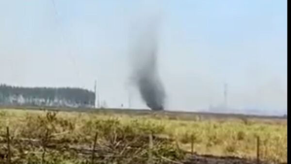 Remolino de fuego causa gran susto en Itá
