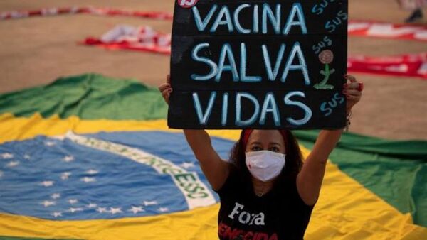 Covid: en nuevo récord, Brasil registra 204 mil casos en 24 horas