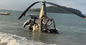 Tres heridos tras estrellarse un helicóptero en una playa de Florianópolis