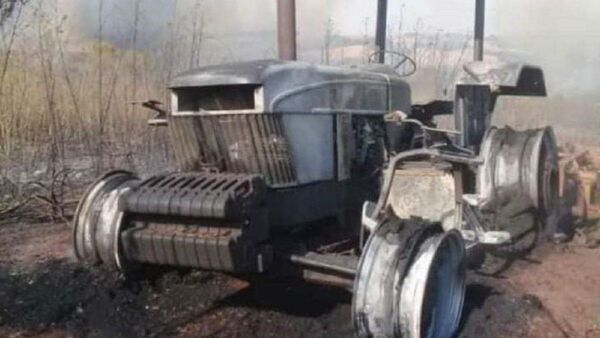 Pirapó: Hombre ayudaba a controlar incendio forestal mientras su tractor se quemaba